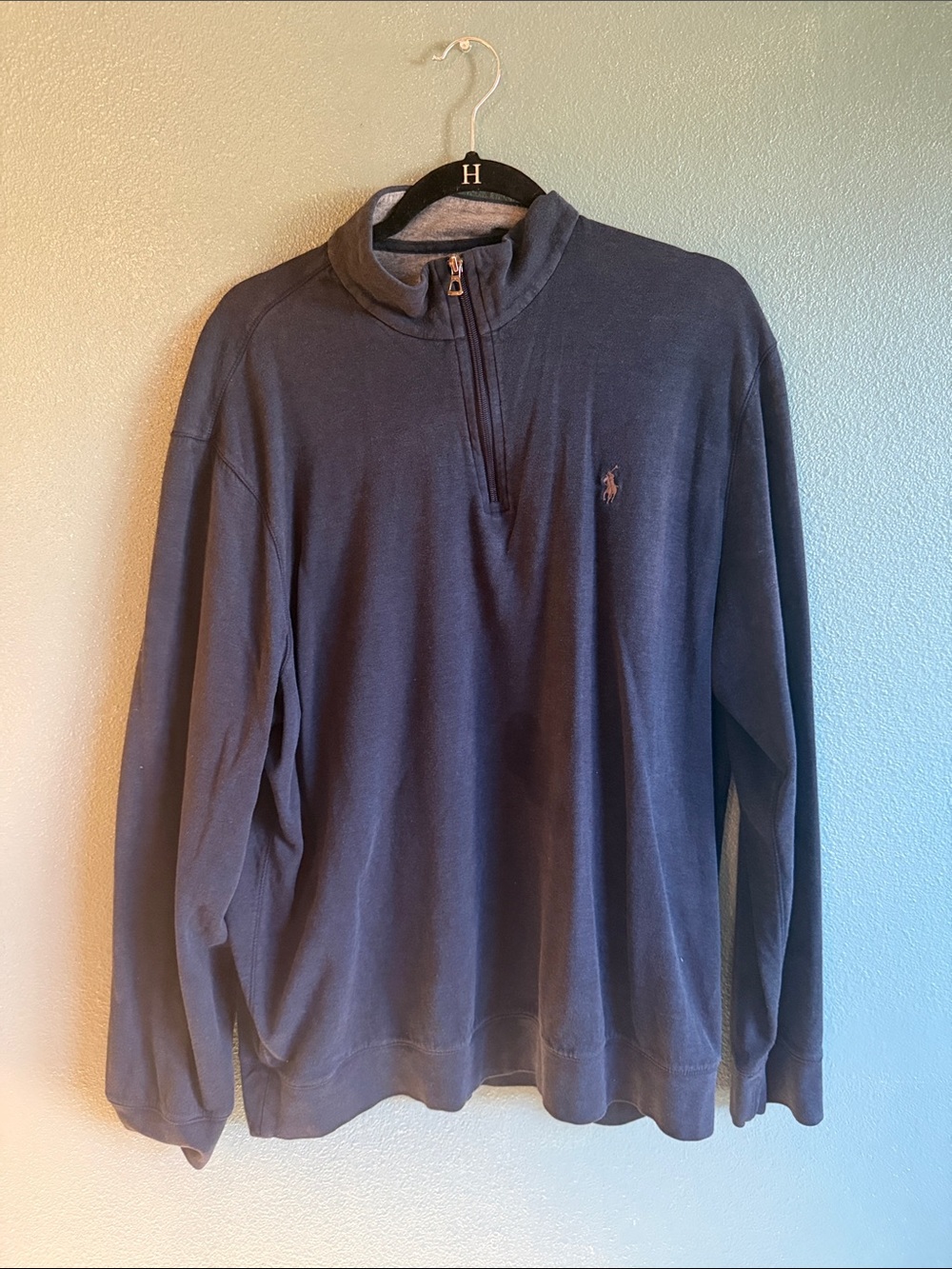 Ralph Lauren Men’s Dark Navy Half-Zip Sweater